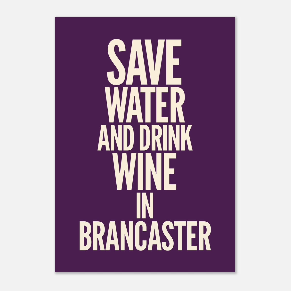 Drink Wine - Typography Print | Timmy Loves Art