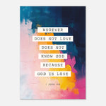 Love Measures Faith - 1 John 4:8 Bible Verse | Scripture Art