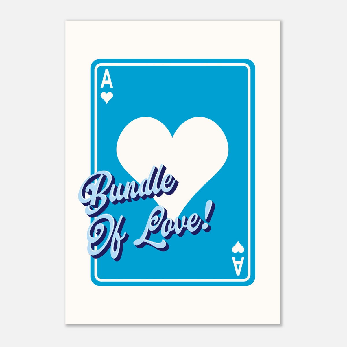 Bundle of Love - Playing Card Nursery Art | Baby Wall Art