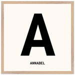 Alphabet Framed Print - Personalised Letter Art | Wall Decor