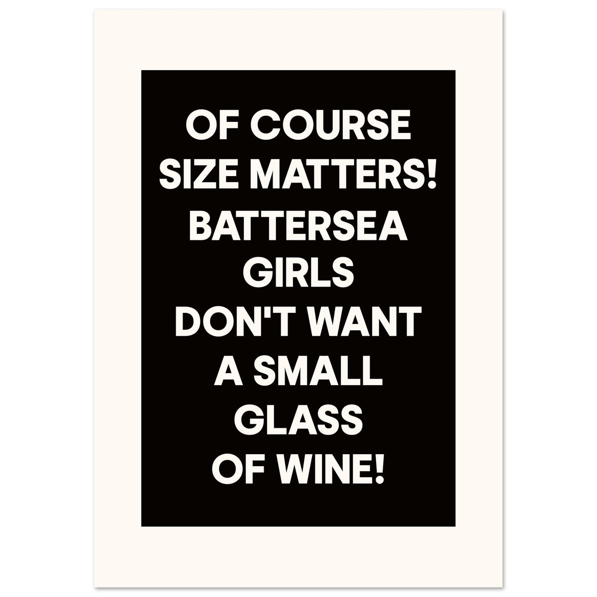 Of Course Size Matters - Custom Wine Print | Timmy Loves Art