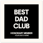 BEST DAD CLUB - Personalised Name Gift | Timmy Loves Art