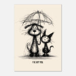I've Got You - Hand Drawn Sketch Style Print | Timmy Loves Art