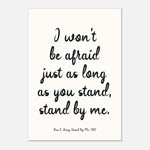 Stand By Me - Ben E King Lyric Art Print | Music Wall Art