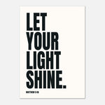 Let Your Light Shine - Matthew 5:16 Scripture | Minimalist Art