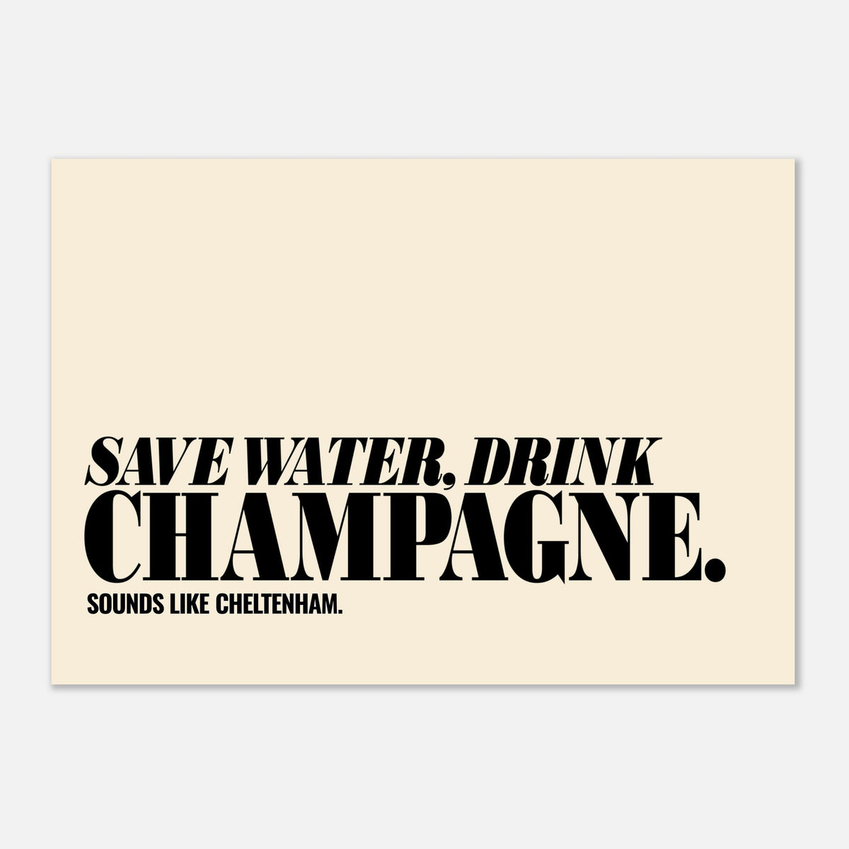 Drink Champagne - Typography Print — alternate view | Timmy Loves Art