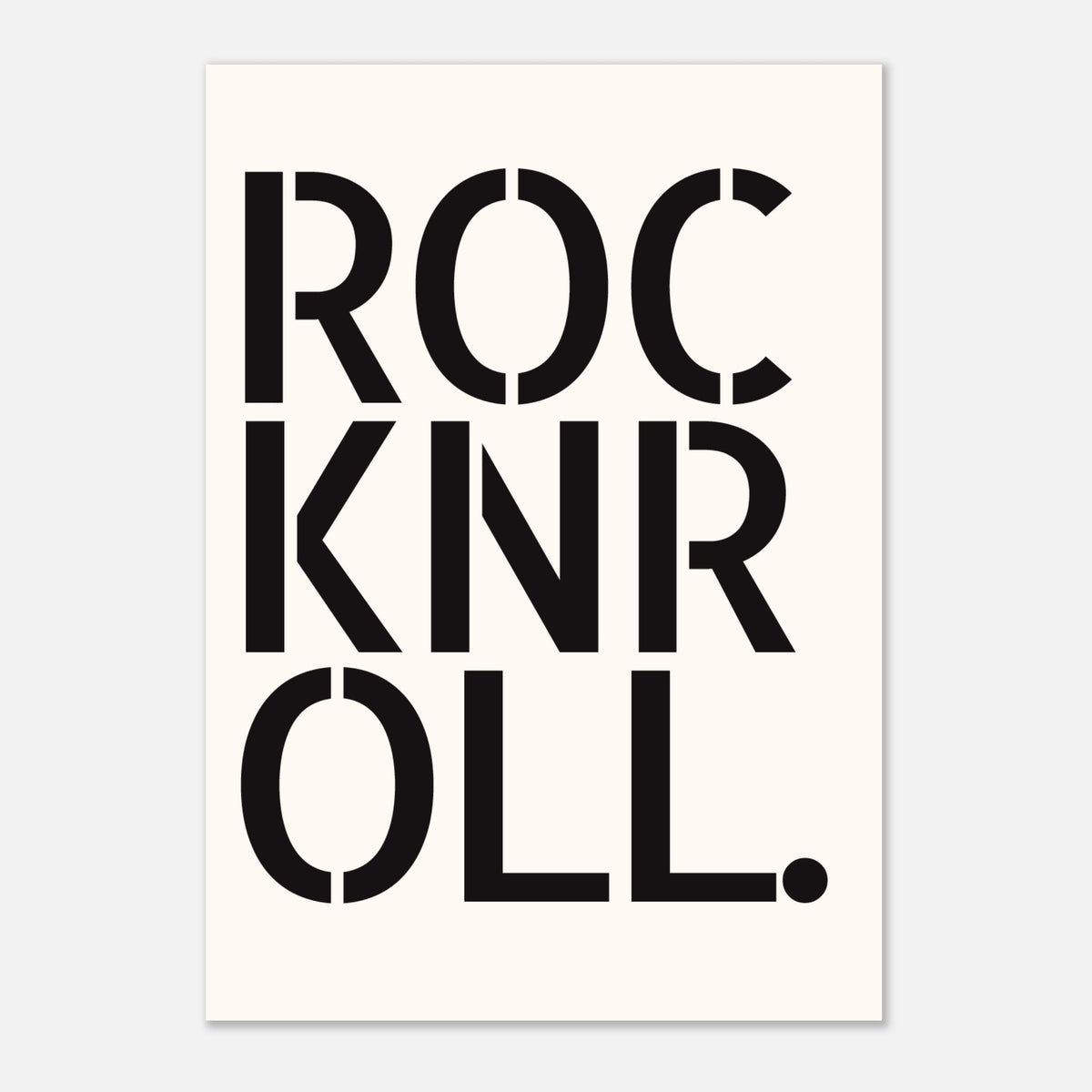 ROCK N ROLL - Motivational Stencil Print | Wall Art