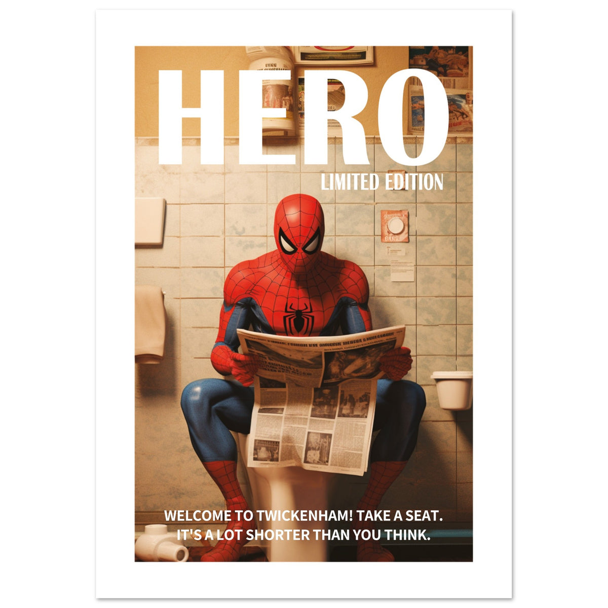 HERO! - Personalized Superhero Town Art | Bathroom Decor