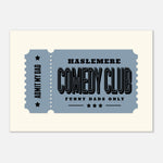 'Your Town Funny Dad' Comedy Club - Ticket Stub Print — alternate view | Timmy Loves Art