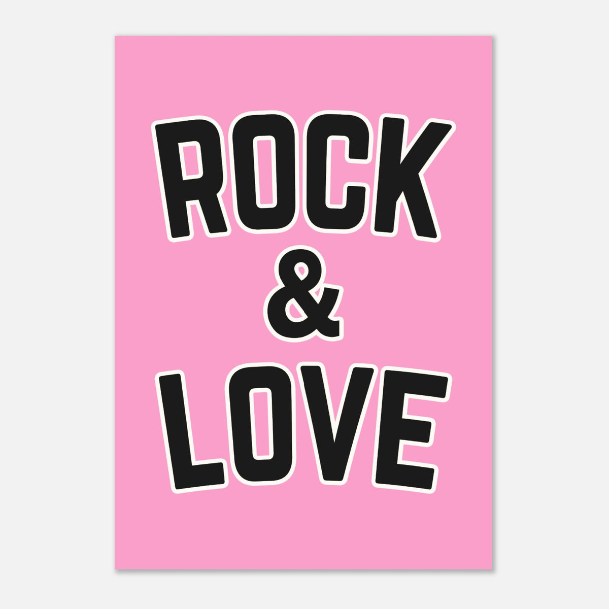 ROCK & LOVE - Bold Motivational Typography | Wall Art