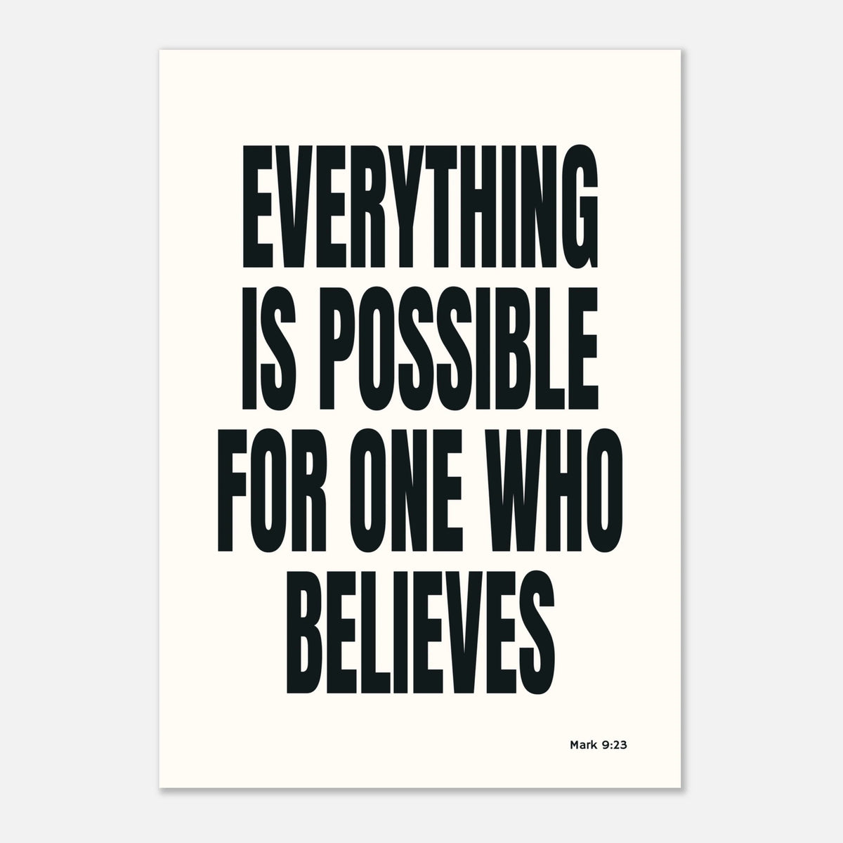 Everything is Possible - Mark 9:23 Bible Verse | Faith Art