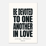Devoted to One Another in Love - Wedding Art | Romans 12:10