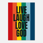 Live Laugh Love God - Rainbow Faith | Inspiring Wall Art