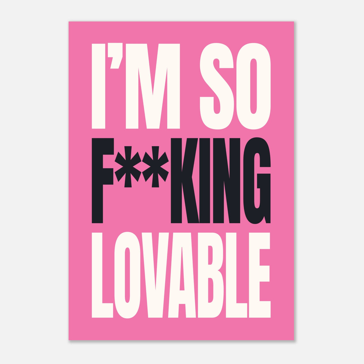 I'm So F**king Lovable - Bold Statement Wall Art | Sassy Decor