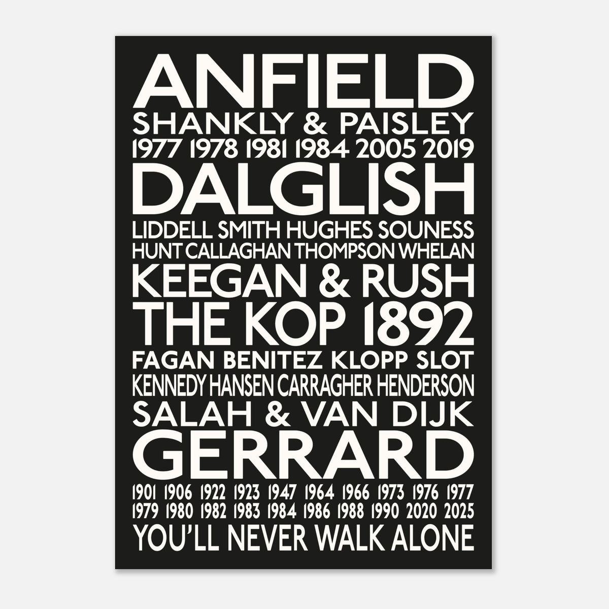 Liverpool FC Tribute - 20th Title Legacy Print | Sports Art