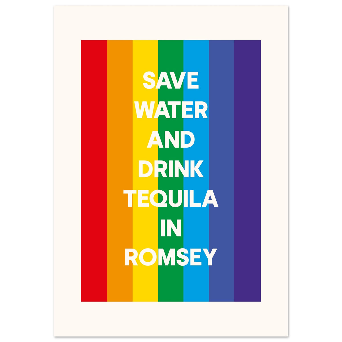 Save Water Drink Tequila - Custom Home Bar Print | Timmy Loves Art