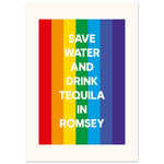 Save Water Drink Tequila - Custom Home Bar Print | Timmy Loves Art