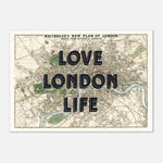 Love London Life - Vintage Map Art Print | Destination Wall Art