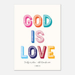 God Is Love - Personalised Wedding Art | Custom Names & Date