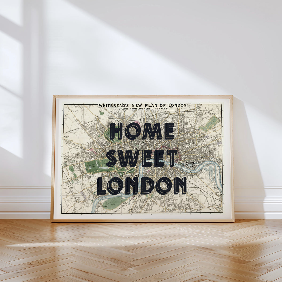 Home Sweet London - Vintage Map Art Print | Destination Wall Art