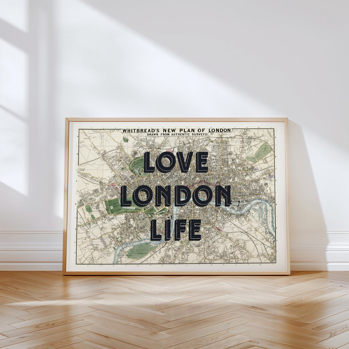 Love London Life - Vintage Map Art Print | Destination Wall Art