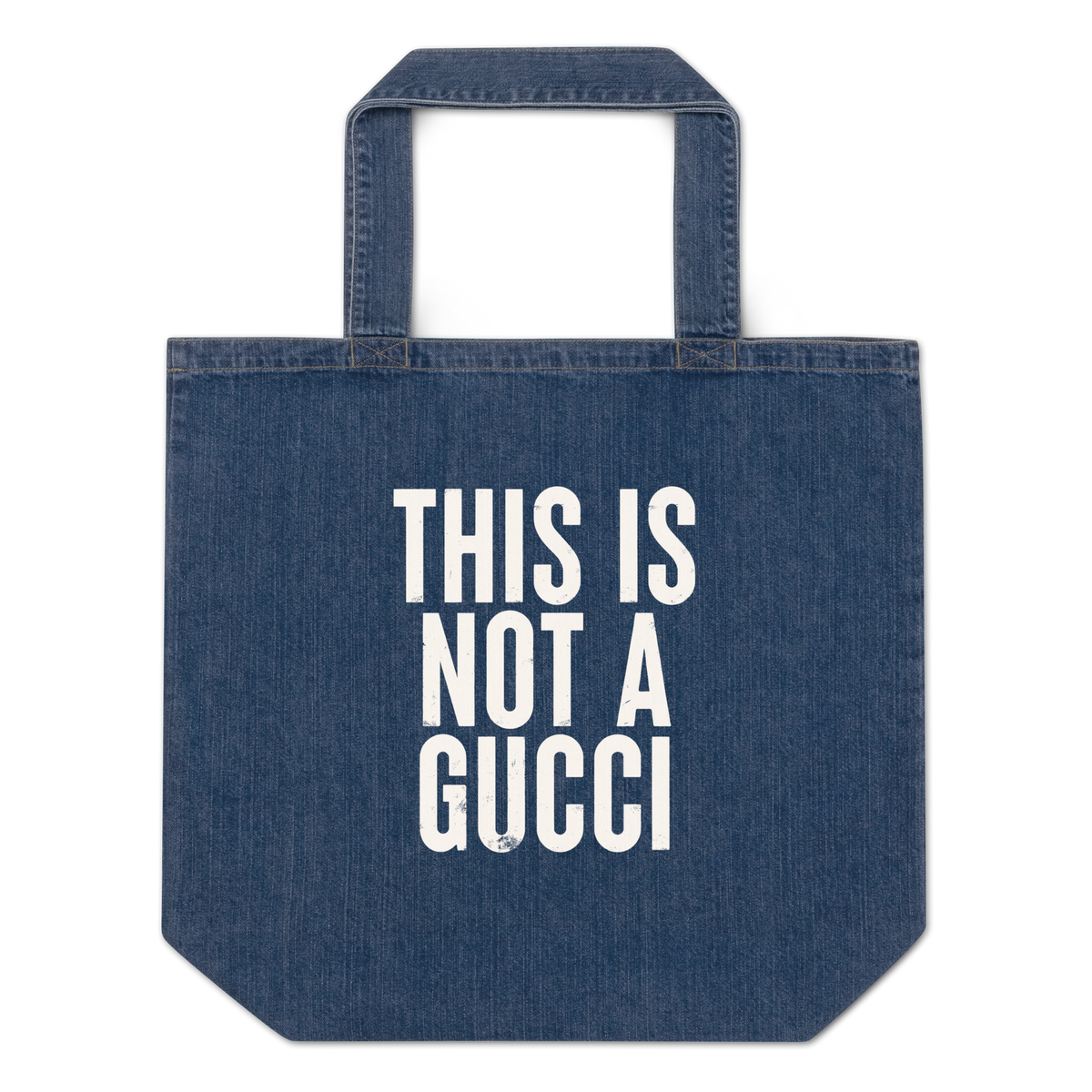 THIS IS NOT A GUCCI - Organic Denim Tote Bag | Bags