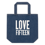 LOVE FIFTEEN - Organic Denim Tote Bag | Summer Accessories