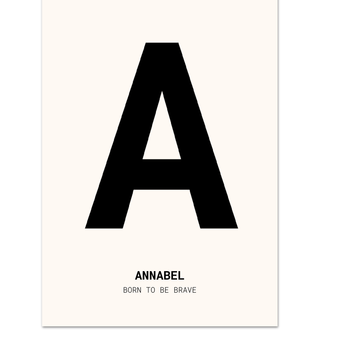 My Letter - Personalised Black & White Print | Wall Art