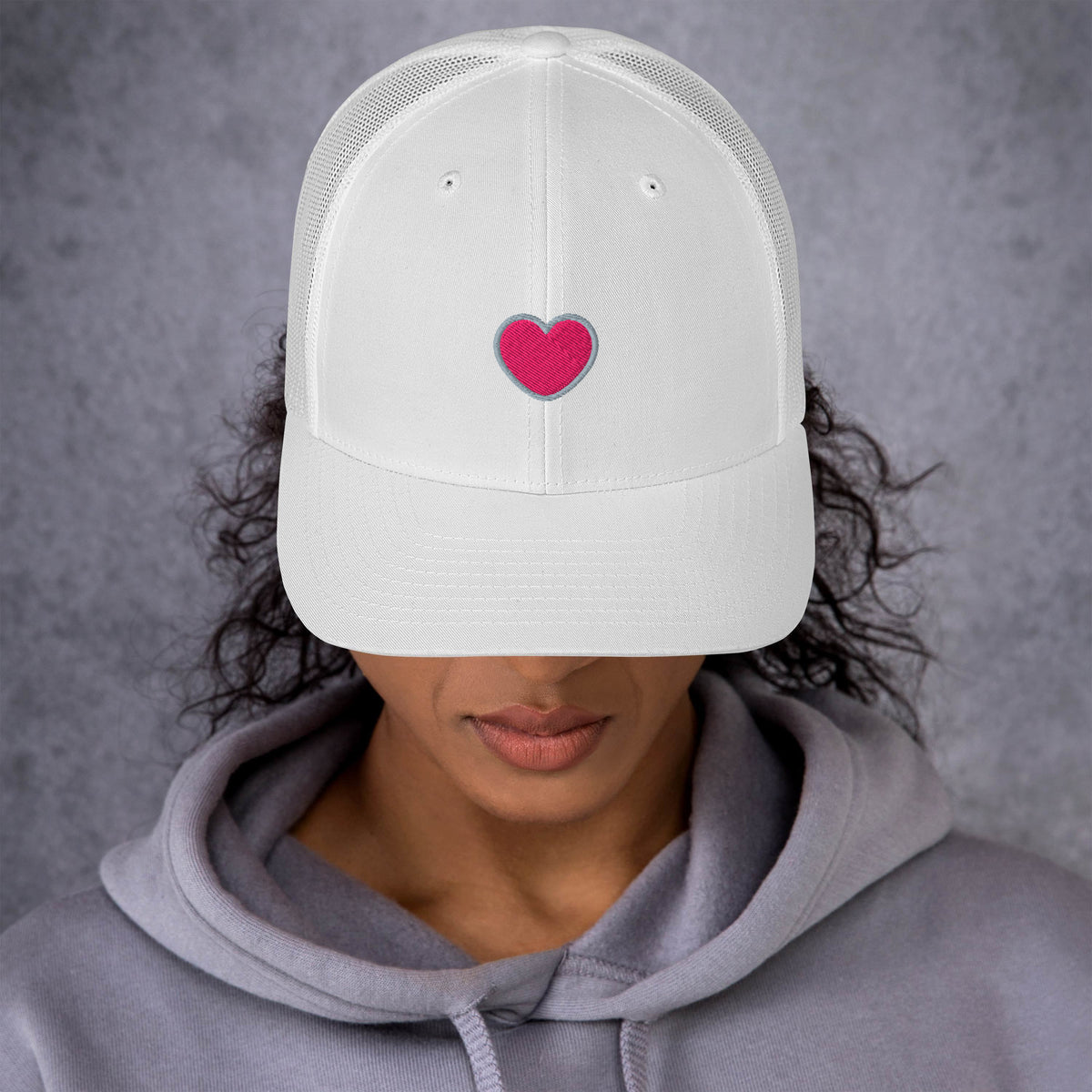 LOVE HEART - Classic Mesh Back Trucker Cap | Headwear