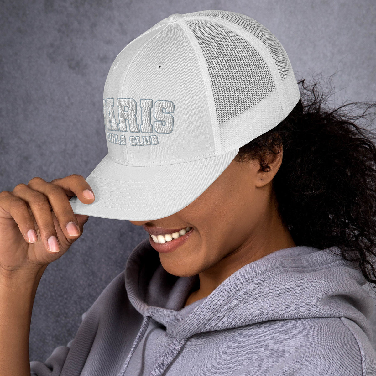 PARIS GIRLS CLUB - Embroidered Trucker Cap | Fashion Hats