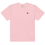 PINK HEART - Embroidered T-shirt | Love Unisex Cotton Tee