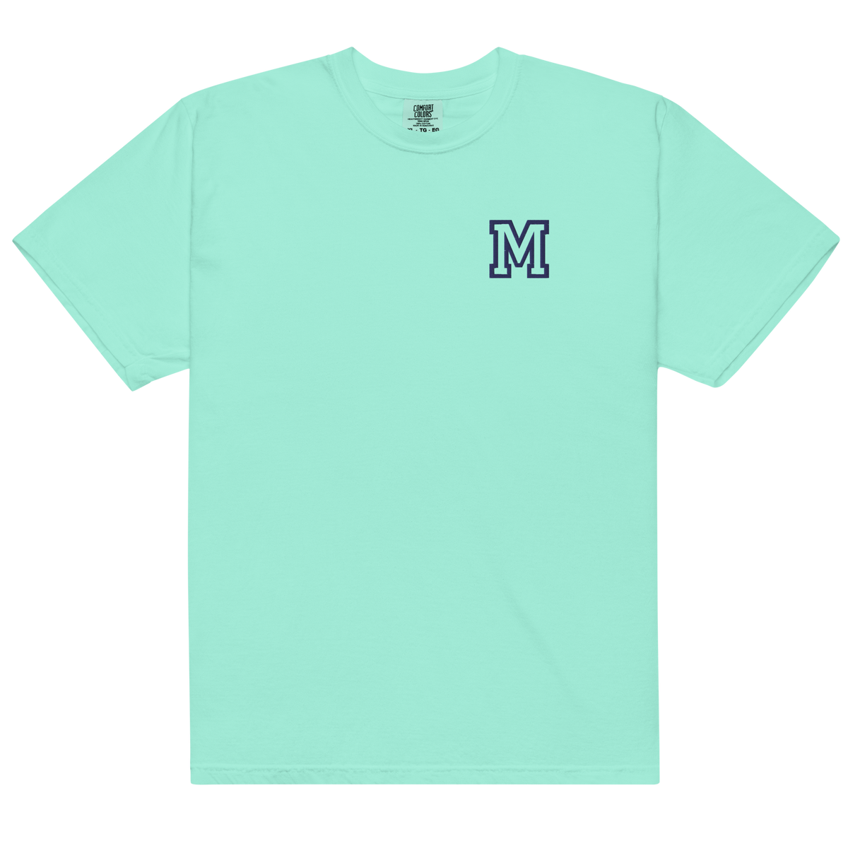 Letter M Embroidered Cotton T-shirt - Varsity Style | Gift