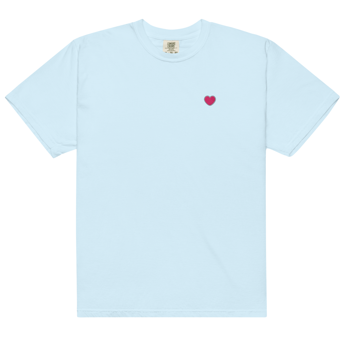 PINK HEART - Embroidered T-shirt | Love Unisex Cotton Tee