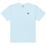 PINK HEART - Embroidered T-shirt | Love Unisex Cotton Tee