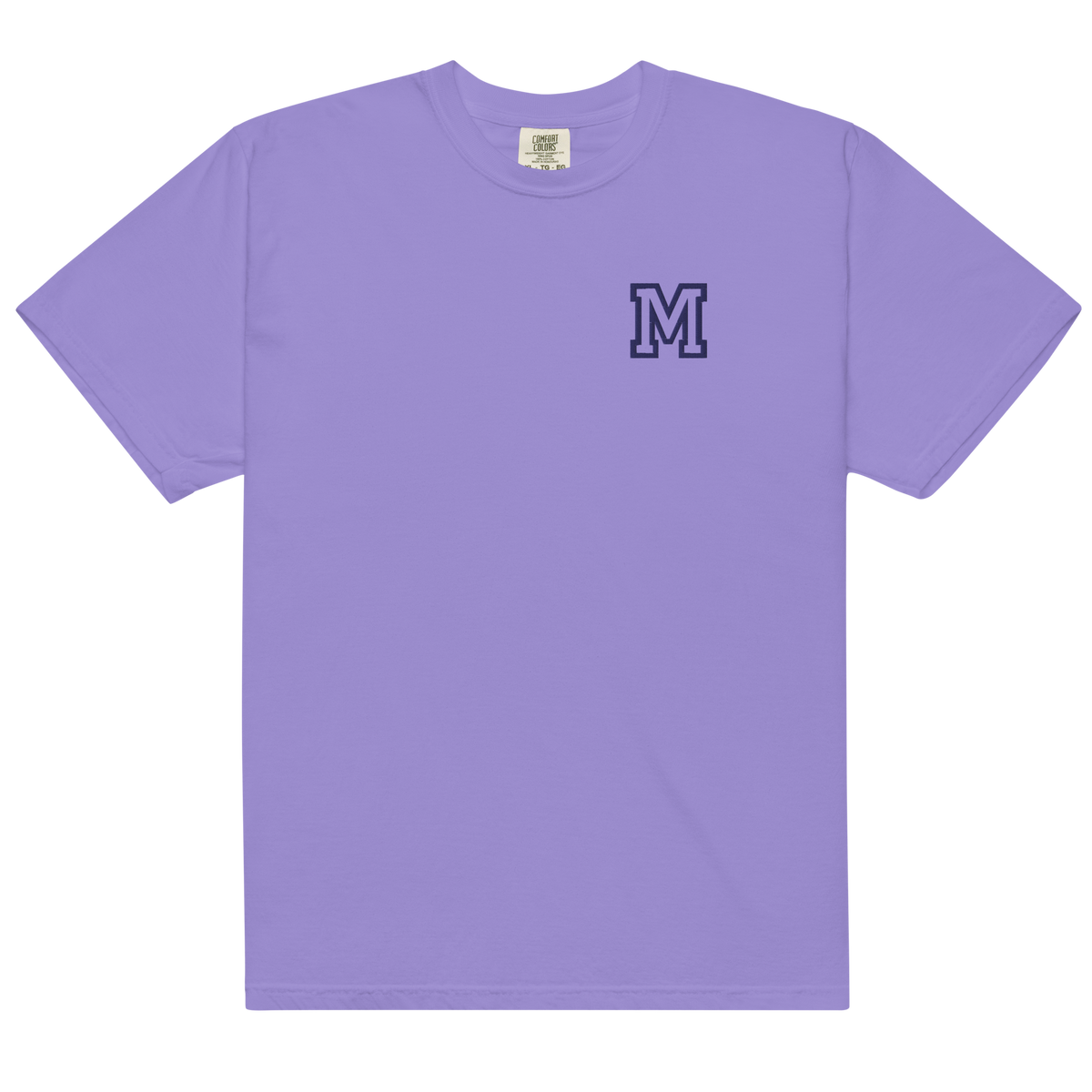 Letter M Embroidered Cotton T-shirt - Varsity Style | Gift