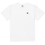 PINK HEART - Embroidered T-shirt | Love Unisex Cotton Tee