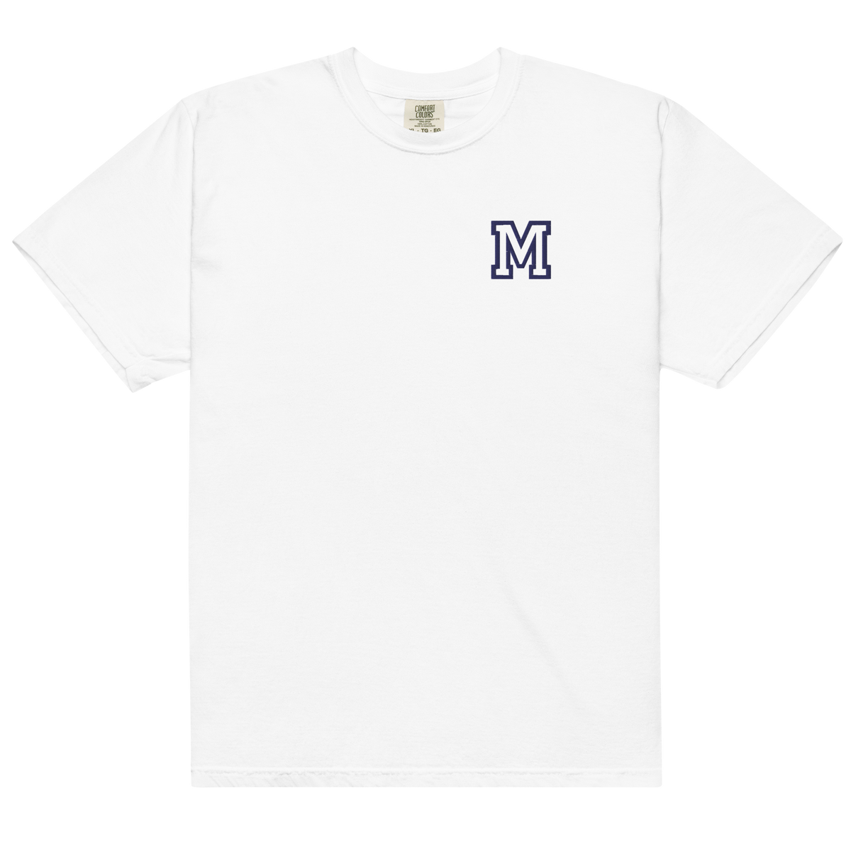 Letter M Embroidered Cotton T-shirt - Varsity Style | Gift