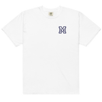 Letter M Embroidered Cotton T-shirt - Varsity Style | Gift