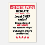 Local Chef Rages - Hot Off The Press — colour option | Timmy Loves Art