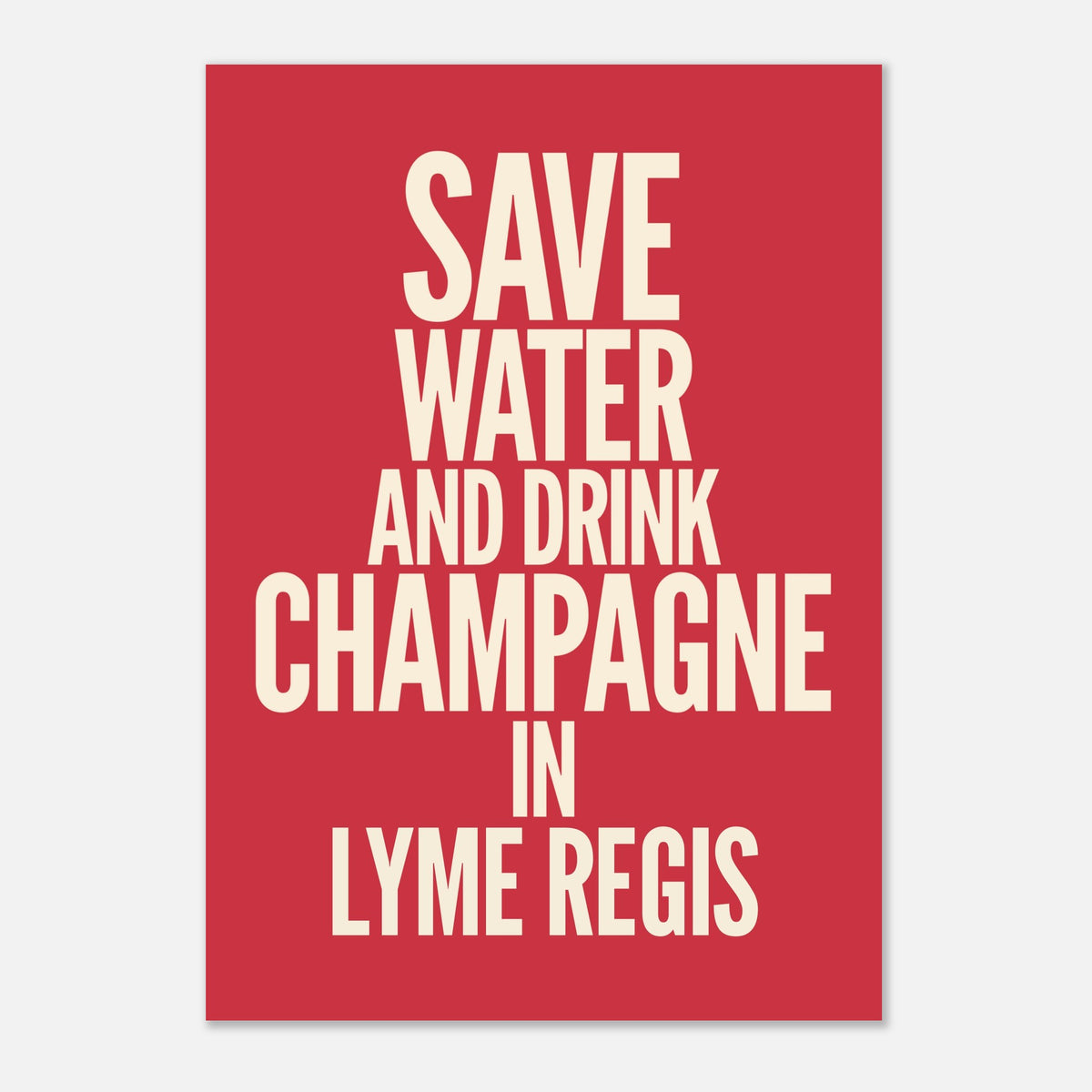 Drink Champagne - Typography Print — detail view | Timmy Loves Art