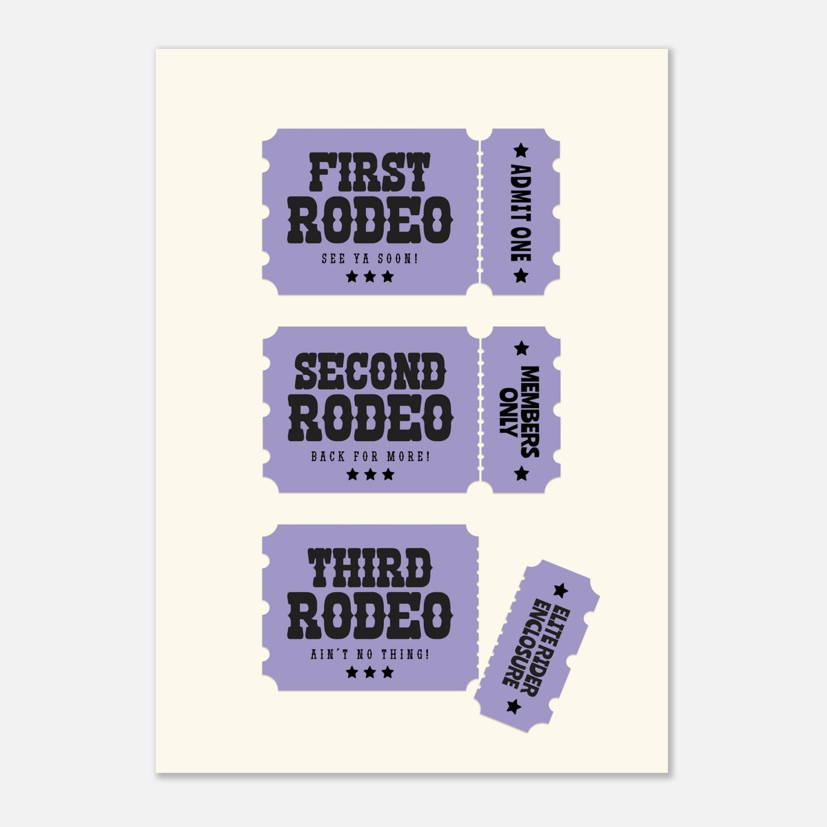 Elite Rider Enclosure - Ticket Stub Print | Timmy Loves Art