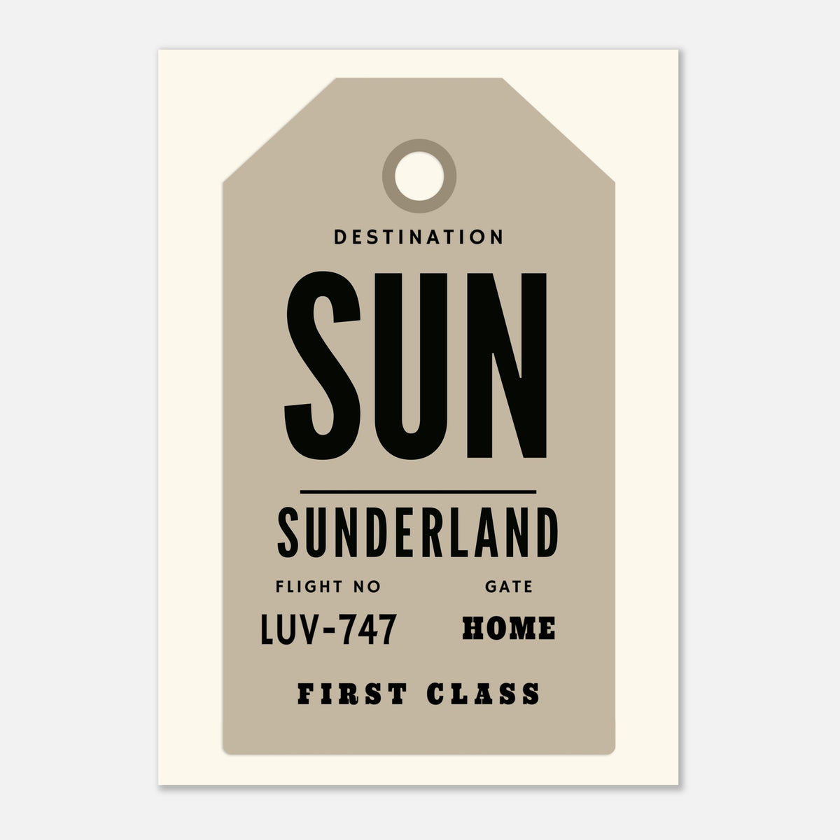 Destination Home - Luggage Tag Print | Timmy Loves Art