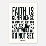 Faith Is Confidence - Hebrews 11:1 Bible Art | Wall Decor