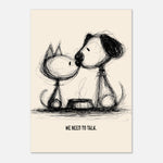 We Need To Talk - Hand Drawn Sketch Style Print — detail view | Timmy Loves Art