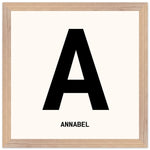 Alphabet Framed Print - Personalised Letter Art | Wall Decor
