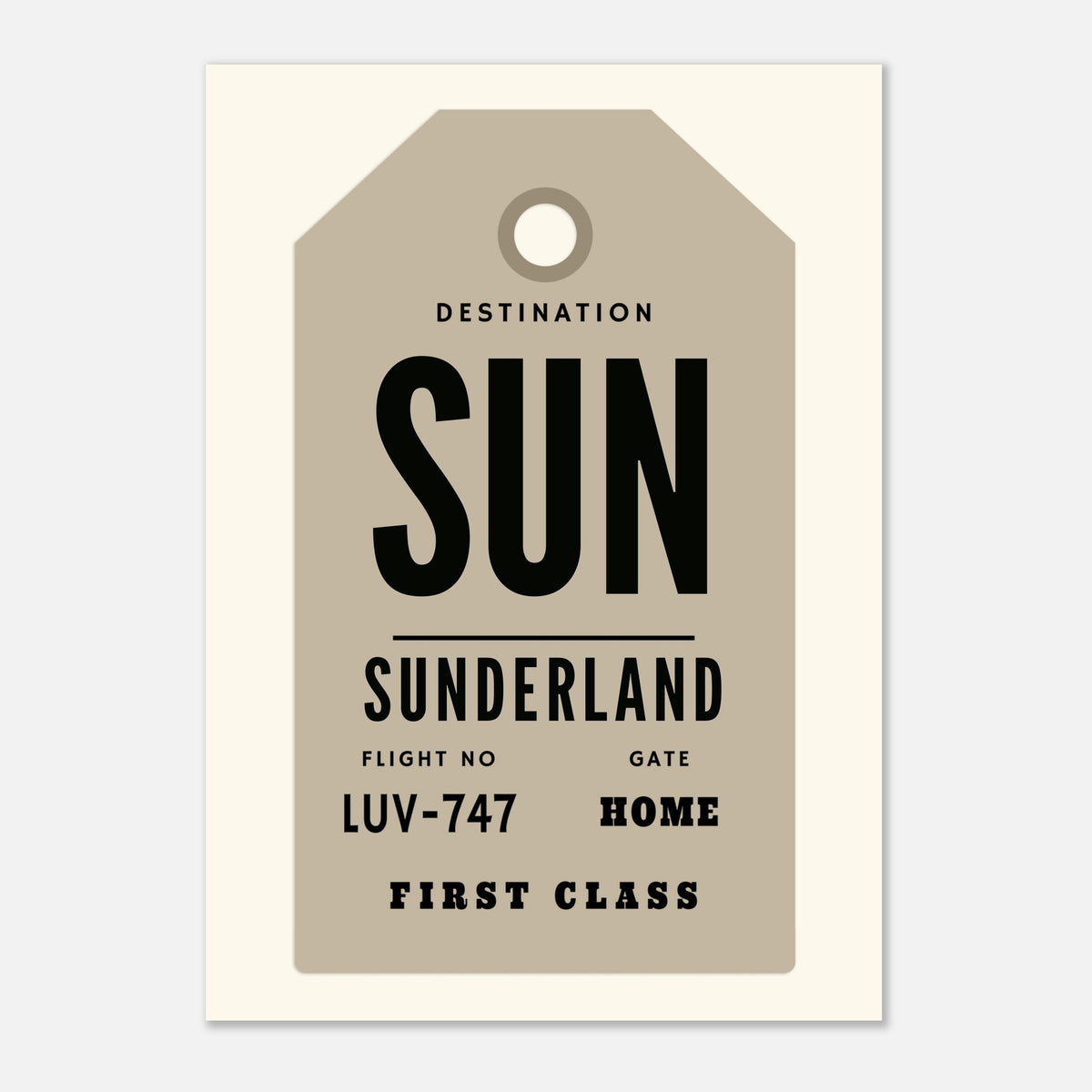 Destination Home - Luggage Tag Print — alternate view | Timmy Loves Art