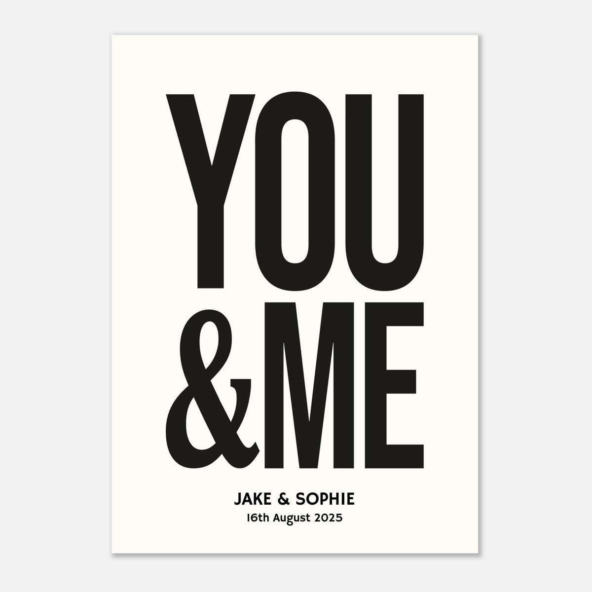 You & Me - Custom Wedding Print | Personalized Art