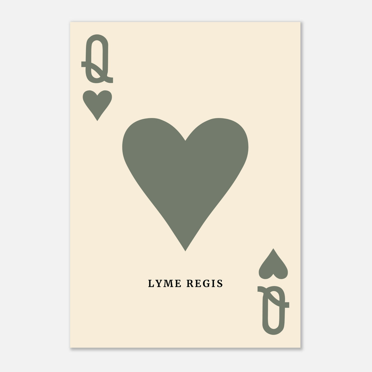Queen Of Hearts- Playing Card Print — detail view | Timmy Loves Art