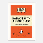 "Customisable Penguin book cover print, perfect as a personalised gift for PhD graduates."