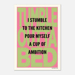 Tumble Outta Bed - Song Lyric Print — colour option | Timmy Loves Art